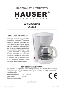 Használati útmutató Hauser C-915 Kávéautomata