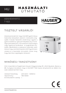 Návod Hauser T-922 Toastovač