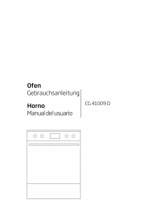Manual de uso BEKO CG 41009 D Cocina