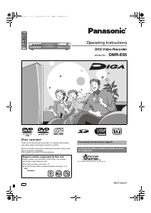 Manual Panasonic DMR-E65 DVD Player
