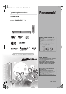 Bruksanvisning Panasonic DMR-EH775 DVD spelare
