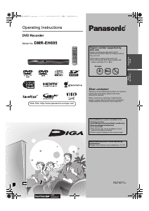 Manual Panasonic DMR-EH695 DVD Player