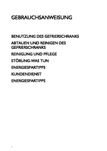 Bedienungsanleitung Bauknecht GKIE 2873 Gefrierschrank