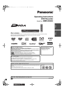 Manual Panasonic DMR-EX84CEG DVD Player