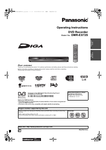 Bruksanvisning Panasonic DMR-EX72S DVD spelare