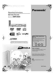 Manual Panasonic DMR-E85HEB DVD Player
