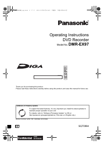 Manual Panasonic DMR-EX97EB DVD Player