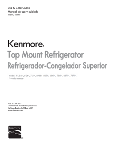 Manual Kenmore 111.70619 Fridge-Freezer
