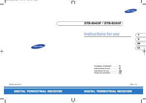 Manual de uso Samsung DTB-B360F Receptor digital