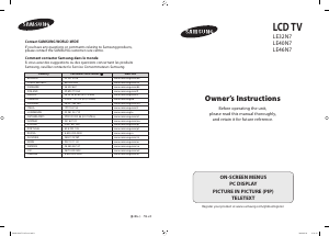 Bruksanvisning Samsung LE40N73BD LCD TV