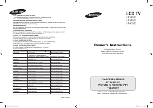 Manual de uso Samsung LE37S67BD Televisor de LCD