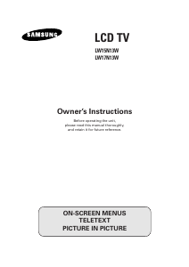 Manual Samsung LW17N13W LCD Television