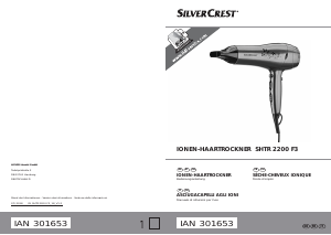 Manuale SilverCrest IAN 301653 Asciugacapelli