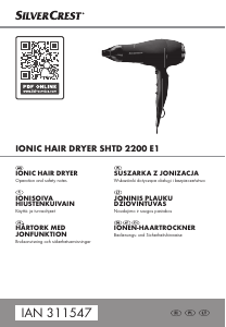 Manual SilverCrest SHT 2200 E1 Hair Dryer