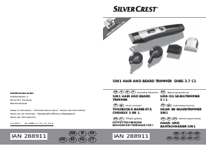 Mode d’emploi SilverCrest SHBS 3.7 C1 Tondeuse à barbe