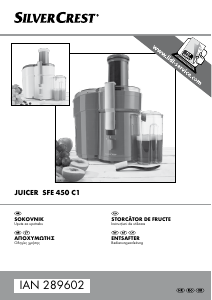 Bedienungsanleitung SilverCrest IAN 289602 Entsafter