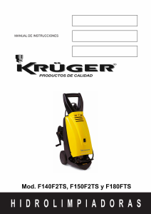 Manual de uso Krüger F150F2TS Limpiadora de alta presión