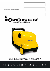 Manual de uso Krüger INDY200PRO Limpiadora de alta presión