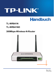 Bedienungsanleitung TP-Link TL-WR841N Router