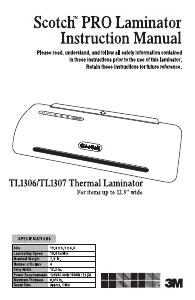 Manual Scotch TL1307 PRO Laminator