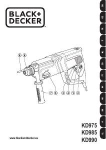 Εγχειρίδιο Black and Decker KD976KA Περιστροφικό σφυρί