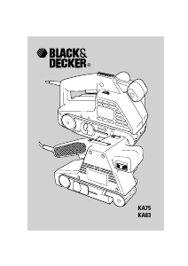 Manuale Black and Decker KA83 Levigatrice a nastro