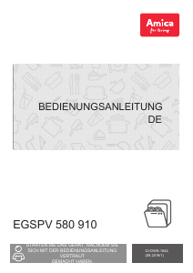 Bedienungsanleitung Amica EGSPV 580 910 Geschirrspüler