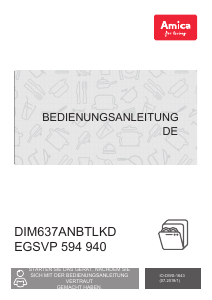 Bedienungsanleitung Amica EGSPV 594 940 Geschirrspüler