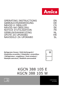 Mode d’emploi Amica KGCN 388 105 E Réfrigérateur combiné