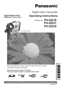 Manual Panasonic PV-GS31 Camcorder