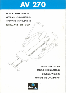 Manual Domyos AV 270 Máquina de remo