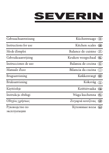 Käyttöohje Severin KW 3669 Keittiövaaka