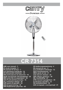 Rokasgrāmata Camry CR 7314 Ventilators