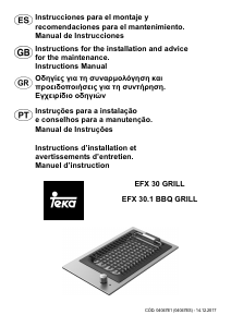 Manual Teka EFX 30.1 GRILL Placa