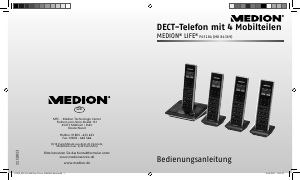 Bedienungsanleitung Medion LIFE P63184 (MD 84369) Schnurlose telefon