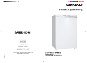 Bedienungsanleitung Medion MD 37229 Gefrierschrank