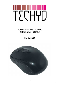 Mode d’emploi Techyo ED 928080 Souris