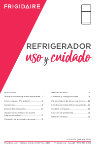 Manual de uso Frigidaire FFHT1814VW Frigorífico combinado