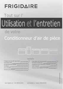 Mode d’emploi Frigidaire FHWW123WB1 Climatiseur