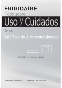Manual de uso Frigidaire FFHP362ZQ2 Aire acondicionado