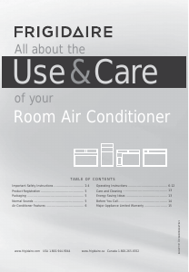Manual Frigidaire FFRE103WA1 Air Conditioner