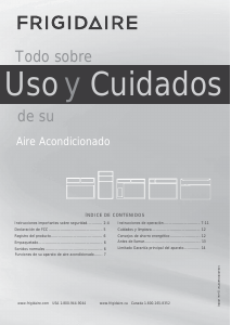 Manual de uso Frigidaire FHWW153WB1 Aire acondicionado