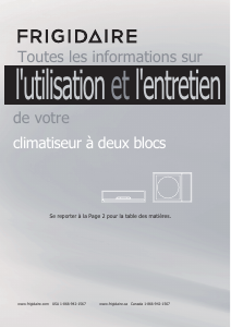 Mode d’emploi Frigidaire FFHP362WQ2 Climatiseur