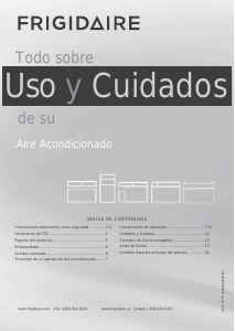 Manual de uso Frigidaire FHWW103WB1 Aire acondicionado