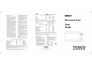 Handleiding Tesco MMS07 Magnetron