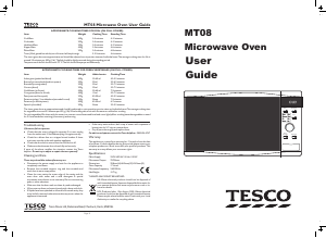 Handleiding Tesco MT08 Magnetron