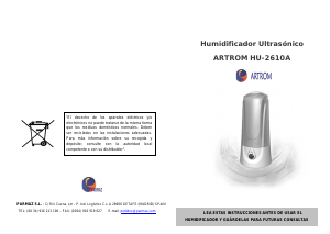 Manual de uso Artrom HU-2610A Humidificador
