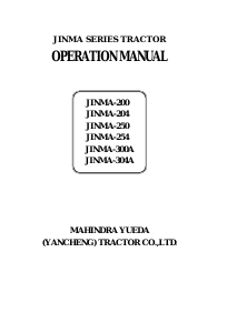 Bruksanvisning Mahindra Yueda Jinma 204 Traktor