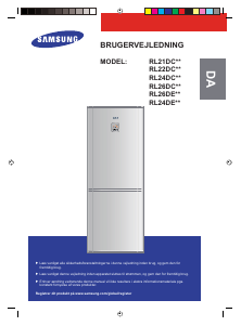 Brugsanvisning Samsung RL24DESW Køle-fryseskab