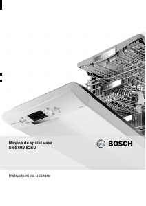 Manual Bosch SMS69M52EU ActiveWater Eco Maşină de spălat vase
